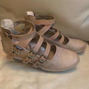 OTBT Leather Biker Wedge shoes